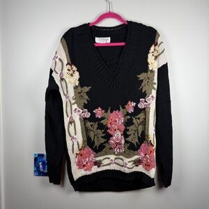 Vintage Michelle Stuart Studio Knit Sweater Grandma Medium Cottagecore Chunky